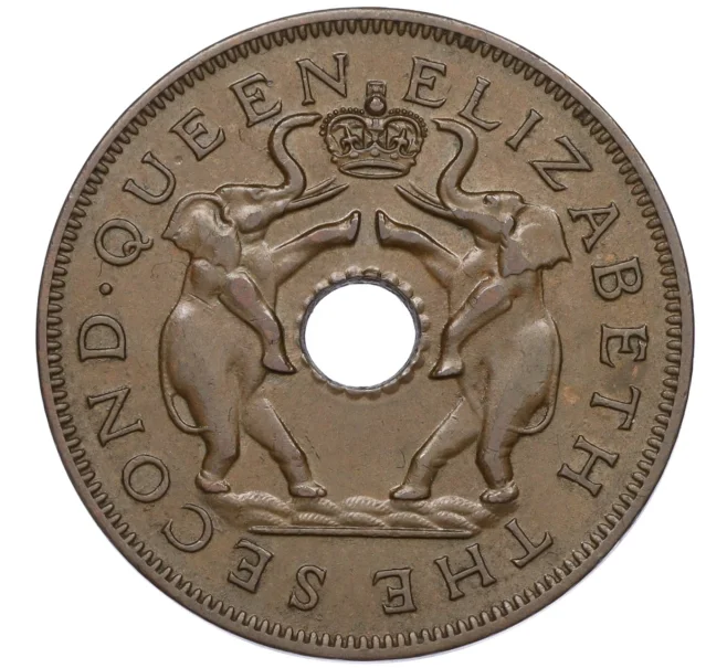Монета 1 пенни 1956 года Родезия и Ньясаленд (Артикул K11-121369)