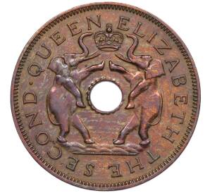 1 пенни 1956 года Родезия и Ньясаленд