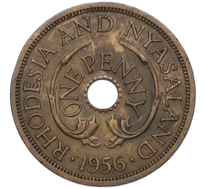 Монета 1 пенни 1956 года Родезия и Ньясаленд (Артикул K11-121373)