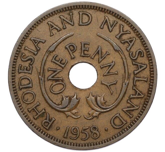 Монета 1 пенни 1958 года Родезия и Ньясаленд (Артикул K11-121378)
