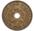 Монета 1 пенни 1962 года Родезия и Ньясаленд (Артикул K11-121381)