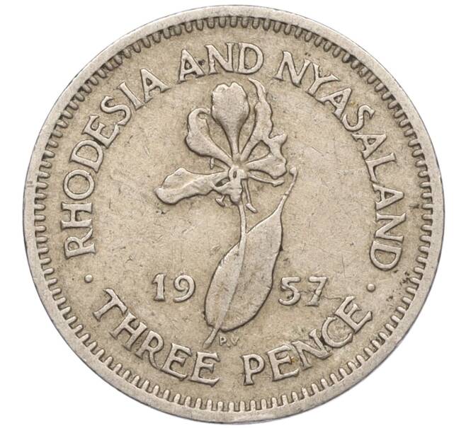 Монета 3 пенса 1957 года Родезия и Ньясаленд (Артикул K11-121385)
