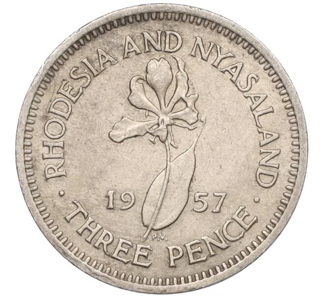 Монета 3 пенса 1957 года Родезия и Ньясаленд (Артикул K11-121386)
