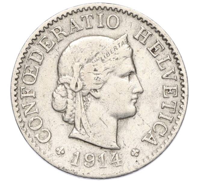 Монета 5 раппенов 1914 года Швейцария (Артикул K11-121449)