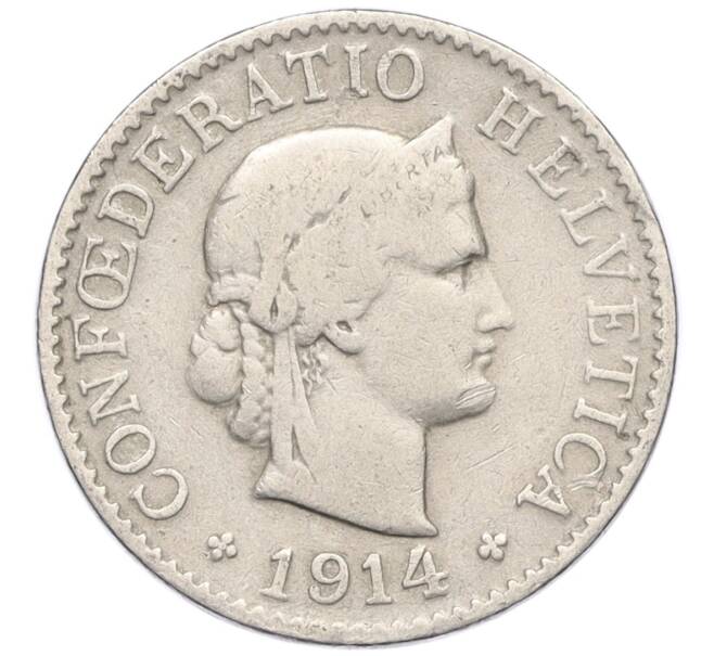 Монета 5 раппенов 1914 года Швейцария (Артикул K11-121451)