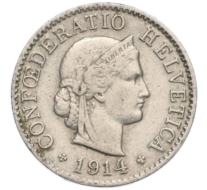 Монета 5 раппенов 1914 года Швейцария (Артикул K11-121458)