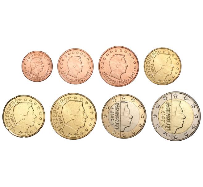 Набор монет Евро 2017 года Люксембург (Артикул M3-0652)