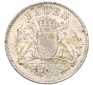 3 крейцера 1866 года Баден — Фото №2