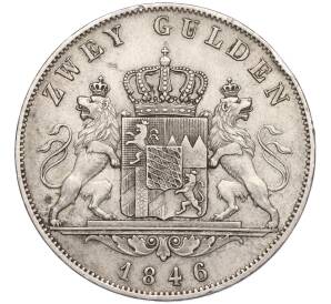 2 гульдена 1846 года Бавария — Фото №1