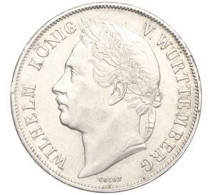 1 гульден 1841 года Вюртемберг «25 лет правлению Короля Вильгельма I» — Фото №2
