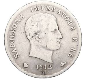 5 лир 1812 года М Наполеоновское королевство Италия — Фото №1