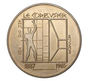 5 франков 1987 года Швейцария «100 лет со дня рождения Ле Корбюзье» — Фото №1