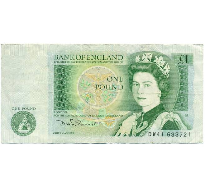 Банкнота 1 фунт 1982 года Великобритания (Банк Англии) (Артикул K11-121886)
