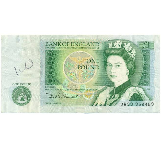 Банкнота 1 фунт 1982 года Великобритания (Банк Англии) (Артикул K11-121922)