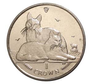 1 крона 2011 года Остров Мэн — Турецкая ангорская кошка — Фото №1