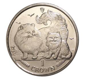 1 крона 2009 года Остров Мэн — Персидская кошка — Фото №1
