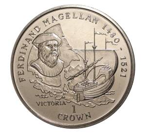 1 крона 1996 года Остров Мэн — Фернан Магеллан — Фото №1