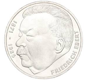 5 марок 1975 года Западная Германия (ФРГ) «50 лет со дня смерти Фридриха Эберта» — Фото №1