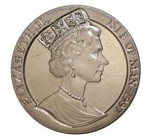 1 крона 1997 года Остров Мэн — Год быка — Фото №2