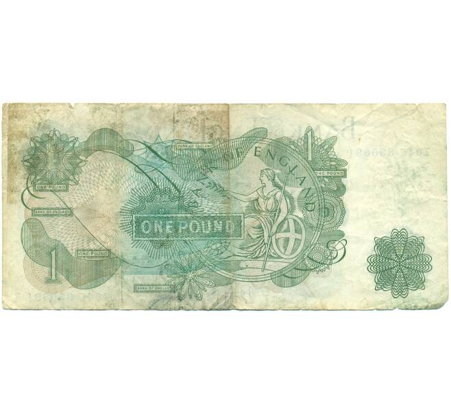 Банкнота 1 фунт 1970 года Великобритания (Банк Англии) (Артикул: K11-122275) — Фото №2