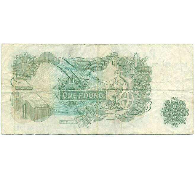 Банкнота 1 фунт 1970 года Великобритания (Банк Англии) (Артикул K11-122345)