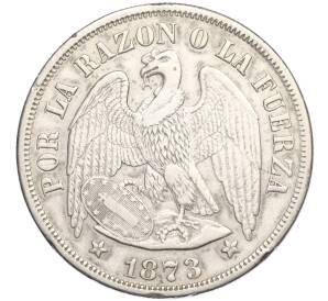 1 песо 1873 года Чили