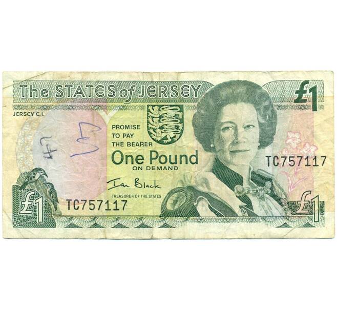 Банкнота 1 фунт 2000 года Джерси (Артикул K11-122376)