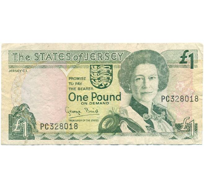 Банкнота 1 фунт 1993 года Джерси (Артикул K11-122390)