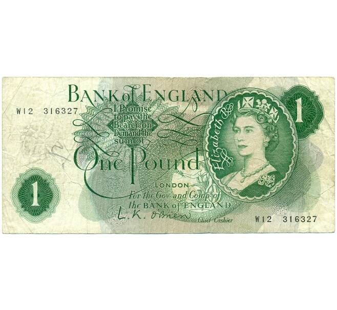 Банкнота 1 фунт 1960 года Великобритания (Банк Англии) (Артикул K11-122411)