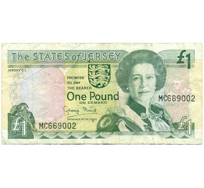 Банкнота 1 фунт 1993 года Джерси (Артикул: K11-122470) — Фото №1