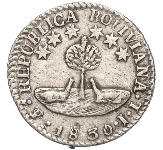 Монета 1/2 суэльдо 1830 года Боливия (Артикул M2-72238)