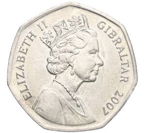 50 пенсов 2007 года Гибралтар «Рождество» — Фото №2