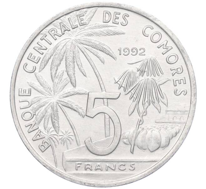 Монета 5 франков 1992 года Коморские острова (Артикул T11-03524)