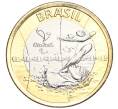 Монета 1 реал 2016 года Бразилия «XV летние Паралимпийские игры в Рио-де-Жанейро 2016 — плавание» (Артикул M2-72271)