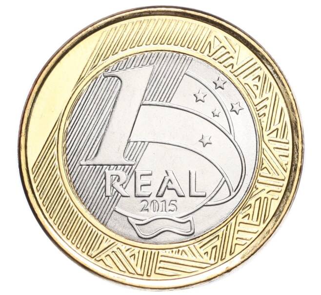 Монета 1 реал 2015 года Бразилия «XXXI летние Олимпийские Игры в Рио-де-Жанейро 2016 — Парусный спорт» (Артикул M2-72281)
