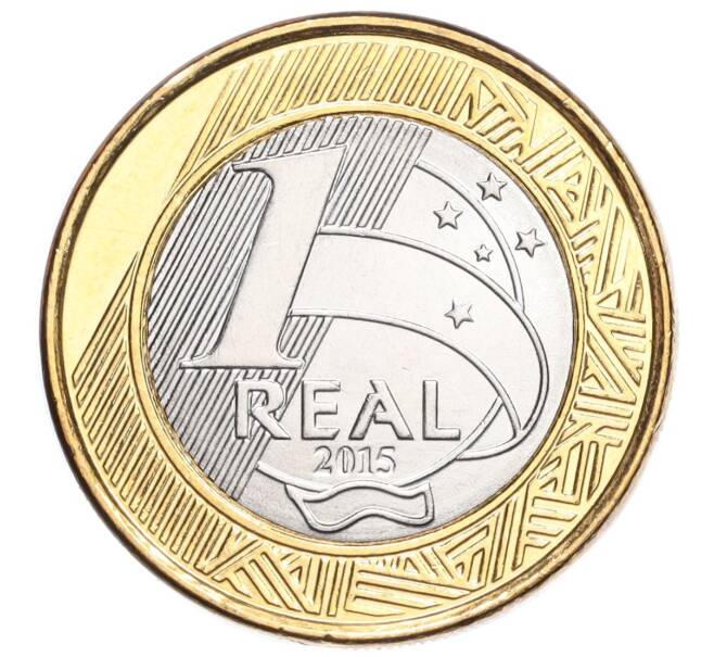 Монета 1 реал 2015 года Бразилия «XV летние Паралимпийские игры — Рио-де-Жанейро 2016 — Параканоэ» (Артикул M2-72284)