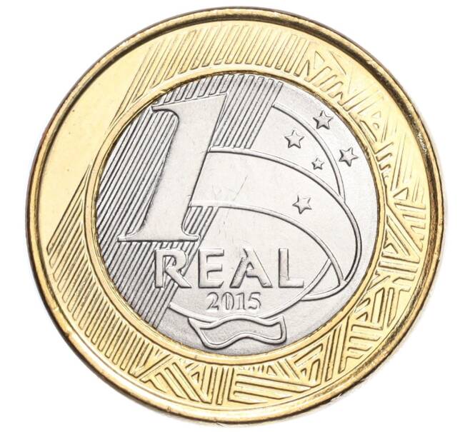 Монета 1 реал 2015 года Бразилия «XV летние Паралимпийские игры — Рио-де-Жанейро 2016 — Параканоэ» (Артикул M2-72285)