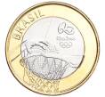 Монета 1 реал 2015 года Бразилия «XXXI летние Олимпийские Игры в Рио-де-Жанейро 2016 — Баскетбол» (Артикул M2-72305)