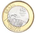 Монета 1 реал 2015 года Бразилия «XXXI летние Олимпийские Игры в Рио-де-Жанейро 2016 — Баскетбол» (Артикул M2-72306)