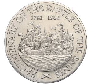 10 долларов 1982 года Сент-Люсия «200 лет сражению у островов Всех Святых»