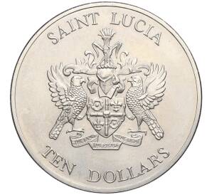 10 долларов 1982 года Сент-Люсия «200 лет сражению у островов Всех Святых»