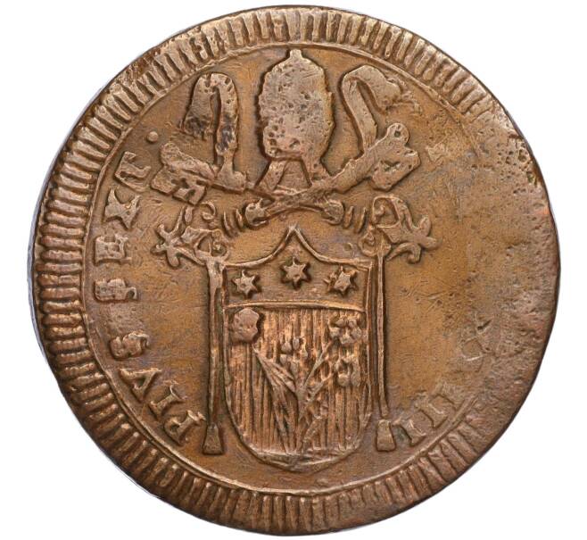 Монета 2 байокко 1786 года Папская область — Пий VI (Артикул K2-0227)