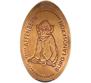 Жетон из монеты зоопарка «Аффенберг Ландскрон — японская макака» Австрия