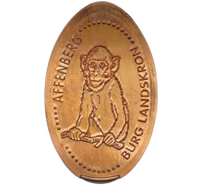 Жетон из монеты зоопарка «Аффенберг Ландскрон — японская макака» Австрия (Артикул K11-122811)