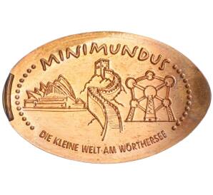 Жетон из монеты «Минимундус — маленький мир на озере Вортерзее (Сиднейский оперный театр)» Австрия