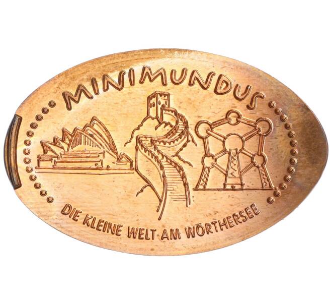 Жетон из монеты «Минимундус — маленький мир на озере Вортерзее (Сиднейский оперный театр)» Австрия (Артикул K11-122815)