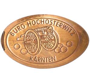 Жетон из монеты «Карантания — замок Хохостервиц (бомбарда)» Австрия