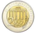 Монетовидный жетон «20 лет падению Берлинской стены — Бесплатный проезд в поездах» 2009 года Германия (Артикул K11-122847)