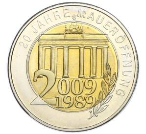 Монетовидный жетон «20 лет падению Берлинской стены — Бесплатный проезд в поездах» 2009 года Германия