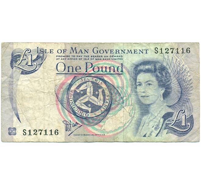 Банкнота 1 фунт 1990 года Остров Мэн (Артикул K11-123083)